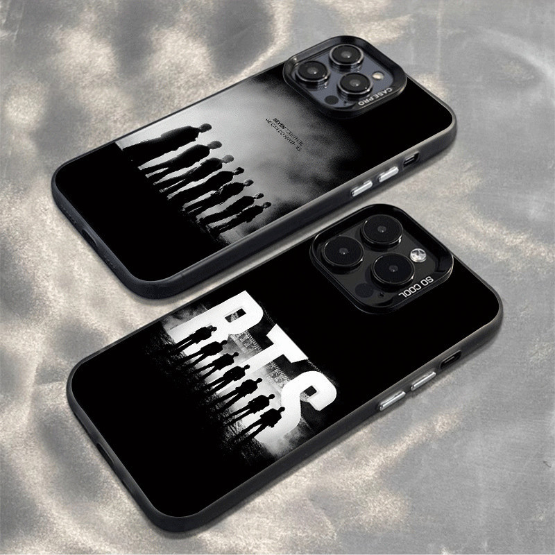 Anti-impacto silicone Capinha capa BTS para IPhone XR 11 12 13 14 15 16 17 PRO MAX 14 15 16 PLUS