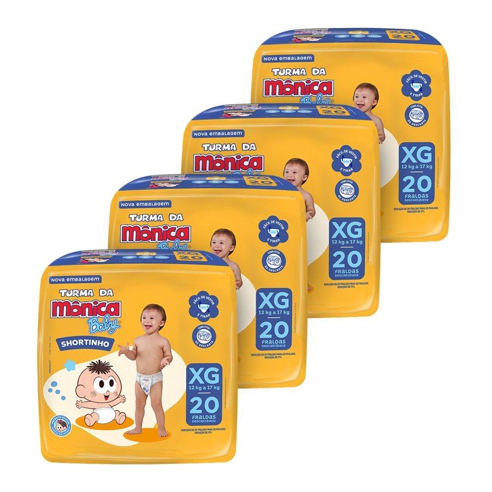 Fralda Descartável Turma da Mõnica Shortinho Jumbo M/G/XG/XXG