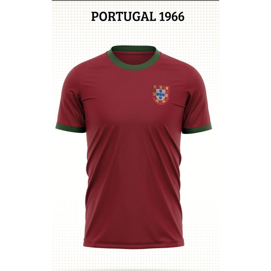 Camisa Portugal 1986 Retro Copa Mundial Licenciado Oficial Torcedor lendária Eusébio Futebol Time