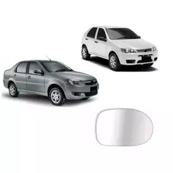 Lente Retrovisor Com Base Palio Economy 11 a 16 Siena 11 a