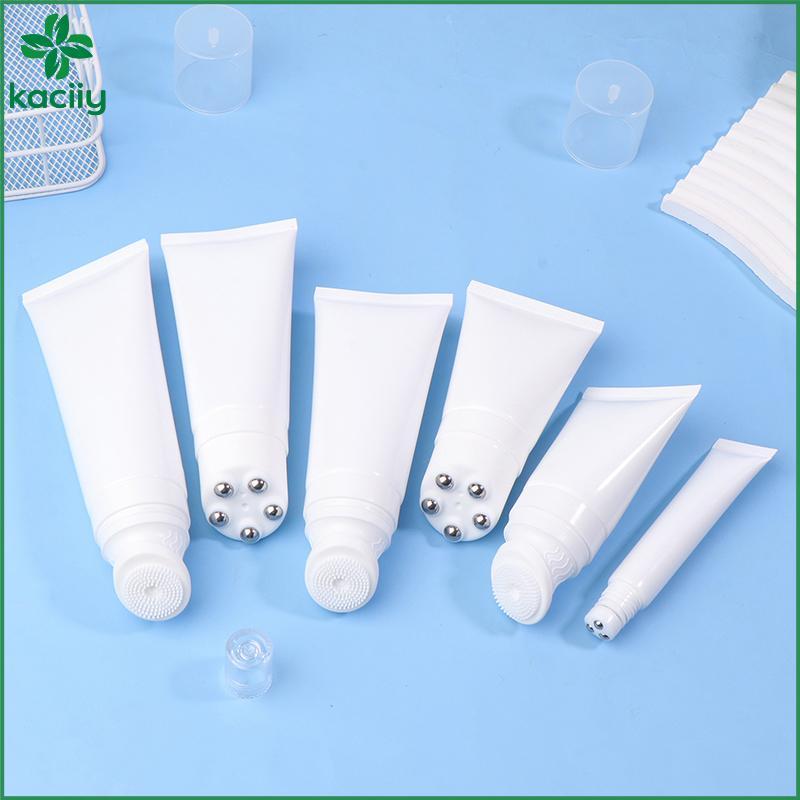 Escova De Silicone/Cabeça De Bola De Metal , 20/50/80100g , Tubo Macio Cosmético Para Massagem , Frasco De Creme De Limp
