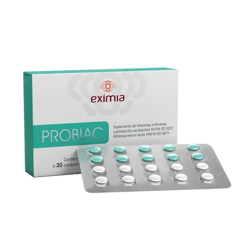Exímia Probiac Suplemento Alimentar em Comprimido 60 Comp