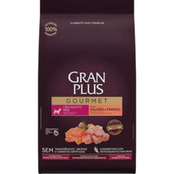 Ração Seca Gourmet Sabor Salmão e Frango para Cães Adultos Raças Mini 3Kg GranPlus