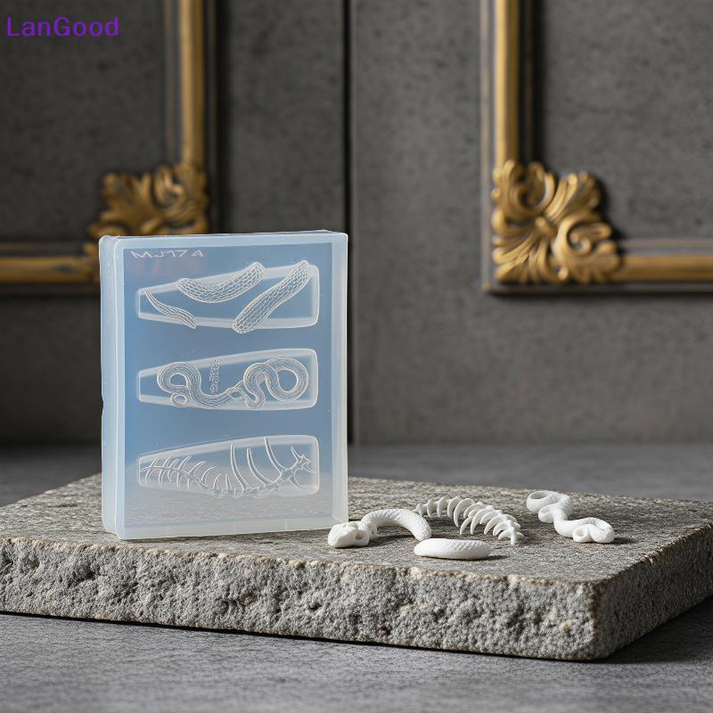 LanGood 3D Silicone Arte Do Prego Molde Enrolado Cobra Esqueleto Design Diy Decoração Claro Manicure Estêncil Quente