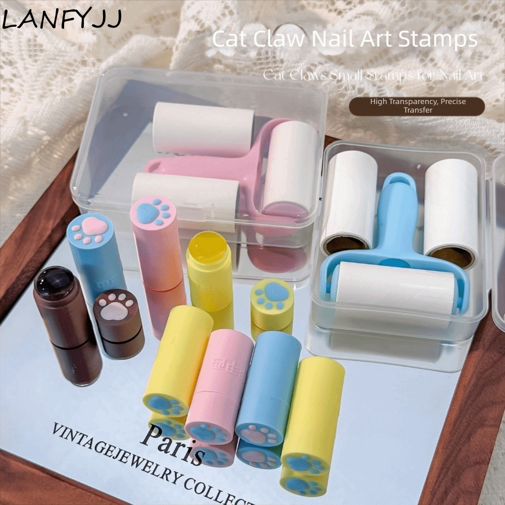 Carimbo De Unha De Gato LANFYJJ , Transparente Macio universal Gelatina De Silicone E Fofo Colorido