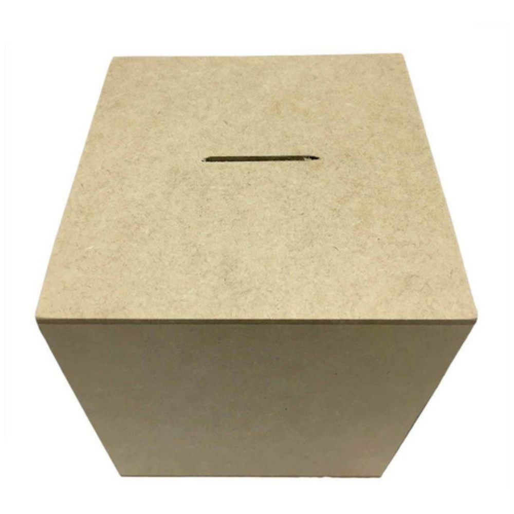 Caixa Cubo Cofre G MDF Liso 14x14x14 cm Ref. 450