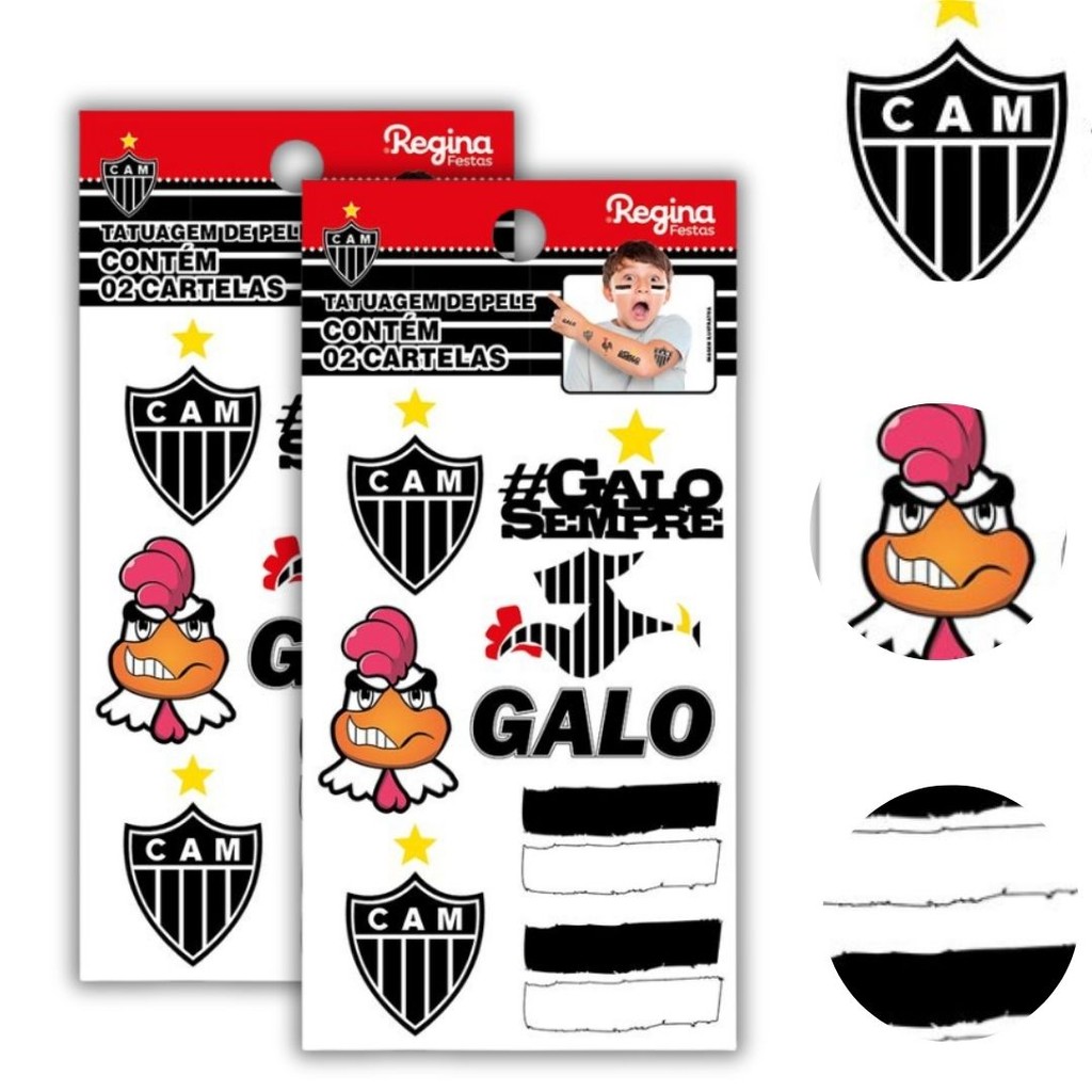 12~60 TATUAGEM DE PELE ATLETICO MINEIRO REGINA (CHOCO)