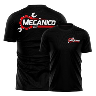 Camiseta Mecânico Profissional Uniforme Trabalho Oficina 100% Algodão 30.1 em Oferta na Shopee