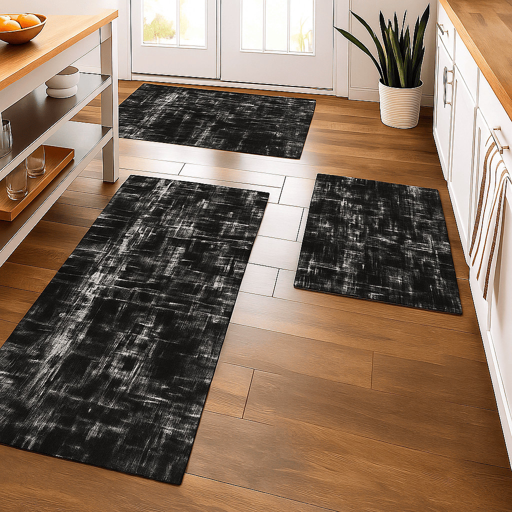 Kit Passadeiras Jacquard Tapete Para Cozinha Quarto Antiderrapante 3 Peças Moderno Cores Diversas