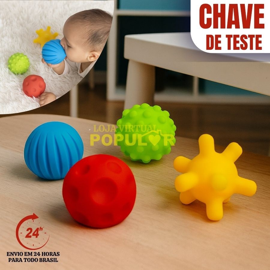 Bolinha Para Bebes Crianças Brinquedo Soft Brinquedo Kit Baby Soft Bebe Bolinha Macio Mordedor