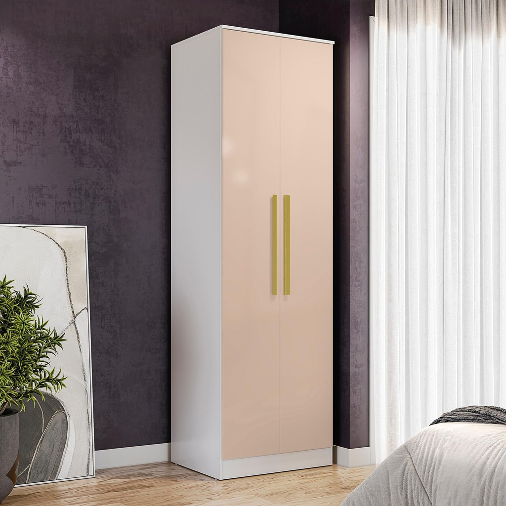 Guarda-Roupa 2 Portas Kappesberg Adapt Branco/Macadâmia em Oferta na Shopee