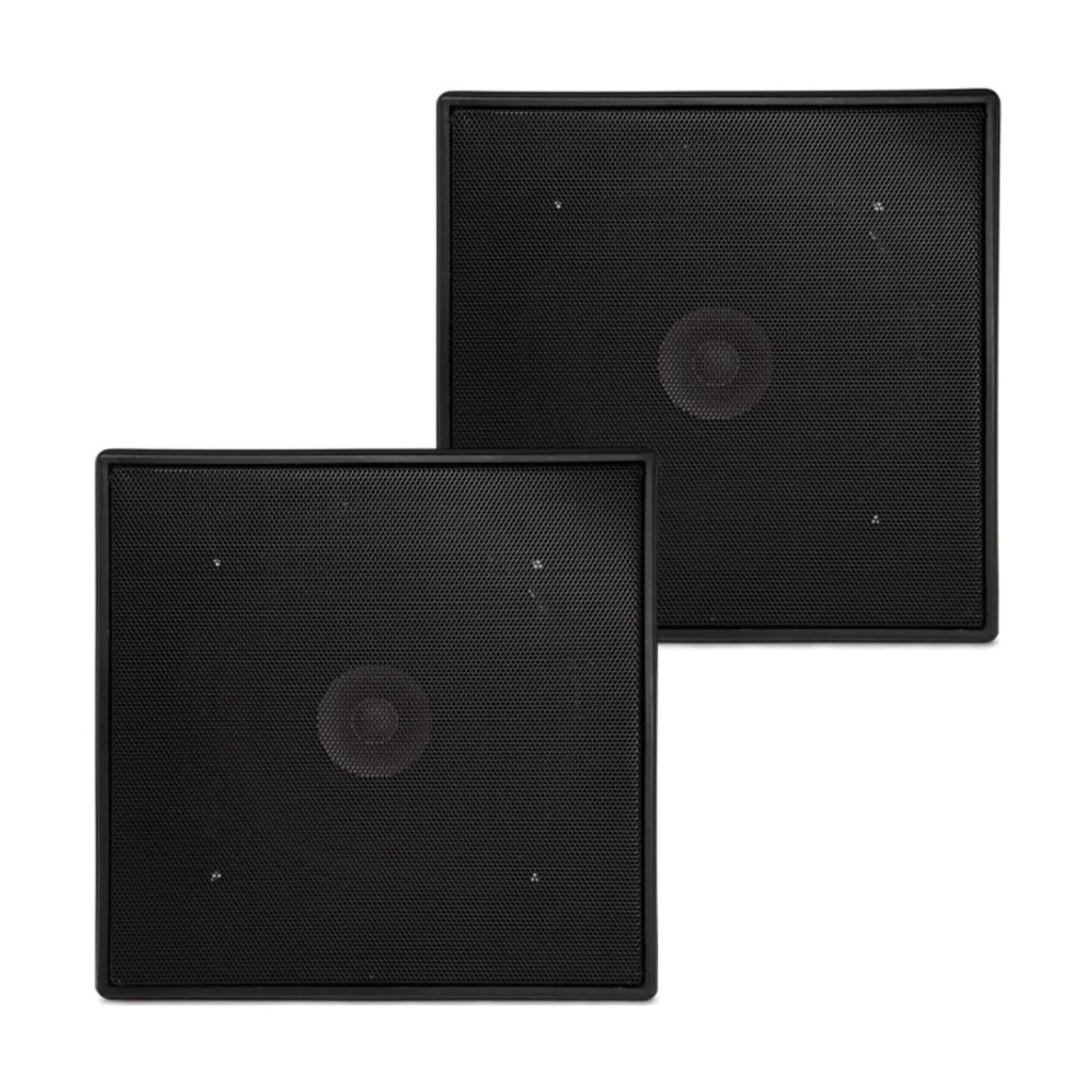 Kit 2 Arandelas Quadradas Full Range 6" Pol 55W 8Ohms na cor Preta Leson - 2ARAQUAD2