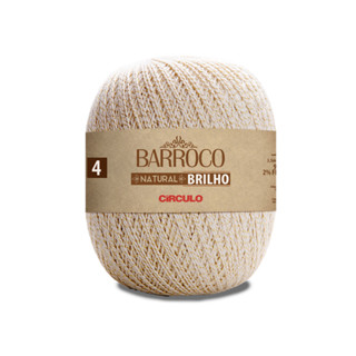 Barbante Barroco Natural Brilho Ouro Nº4 400 Gr em Oferta na Shopee