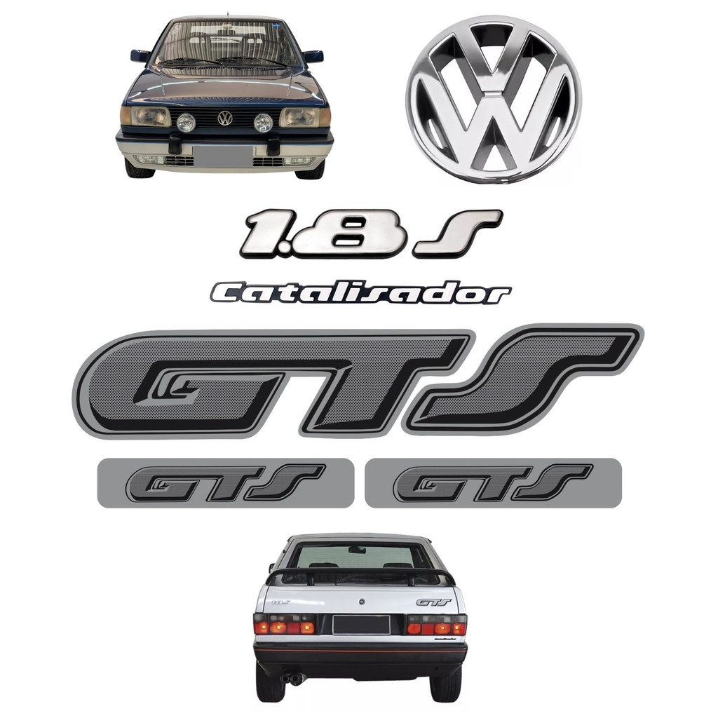 Emblemas Gts + 1.8s Catalisa. + Vw Da Grade - Gol 91 À 94