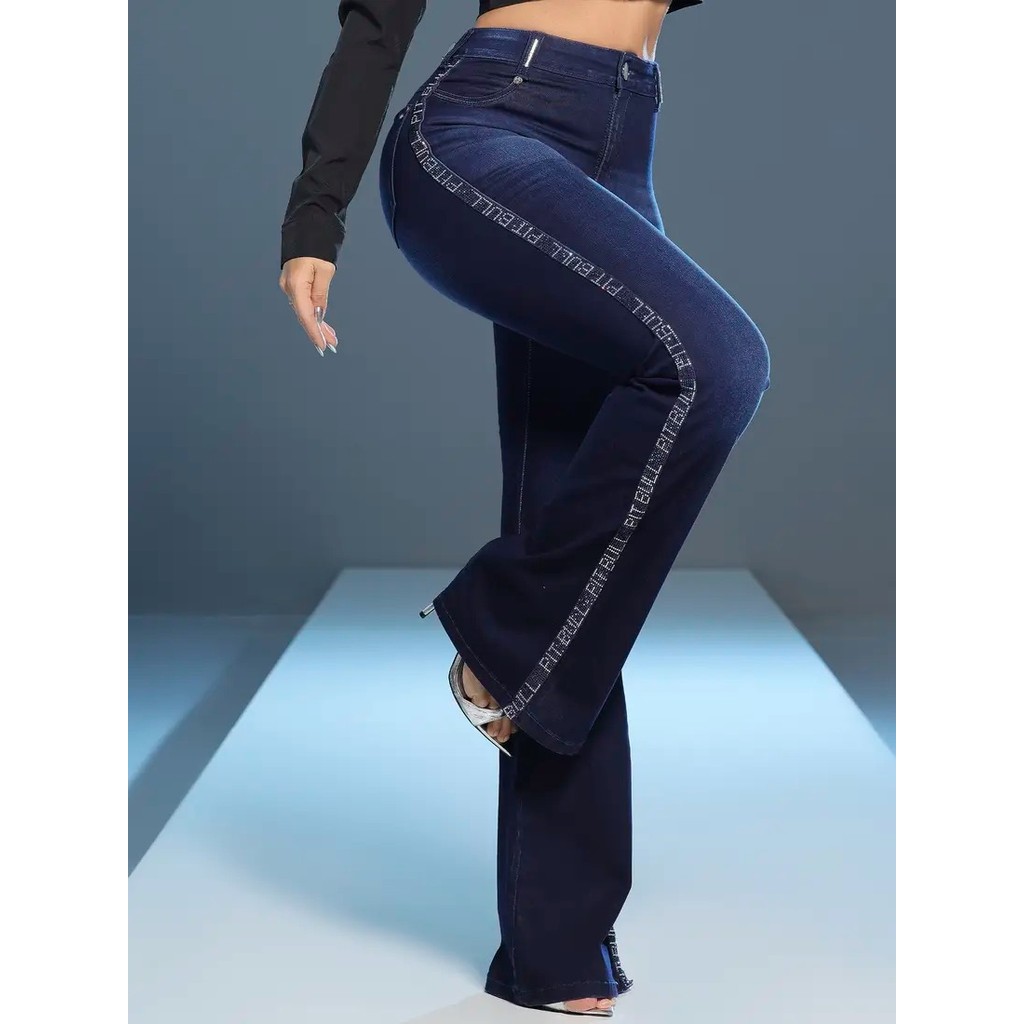 Calça Flare Modeladora Personalizada Pit Bull Jeans 86183