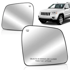 Lente Espelho Retrovisor Grand Cherokee 2012 2013 2014 2015 Com Placa