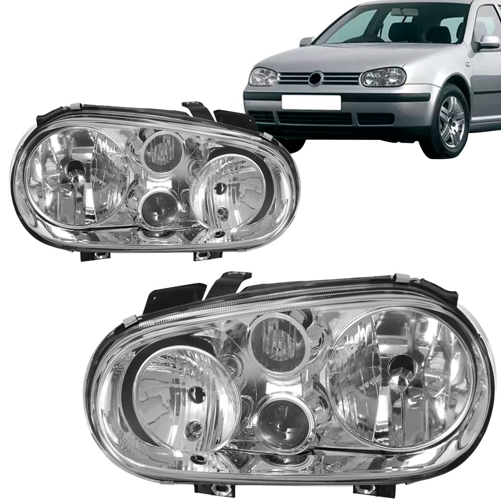 Par Farol Golf 99 00 01 02 03 04 05 06 Com Auxiliar Manual / Elétrico