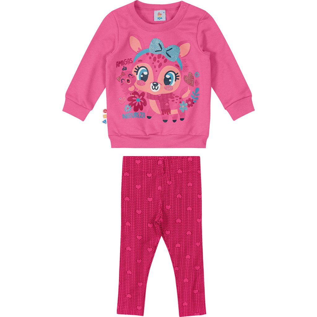 CONJUNTO MOLETOM AMIGAS DA NATUREZA ZIG ZIG ZAA
