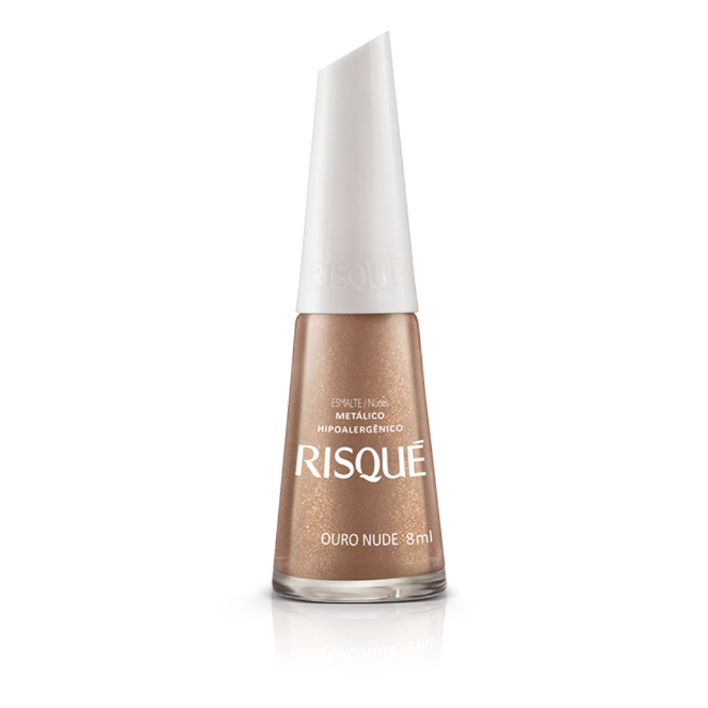 Esmalte Risqué Metálico Ouro Nude 8ml