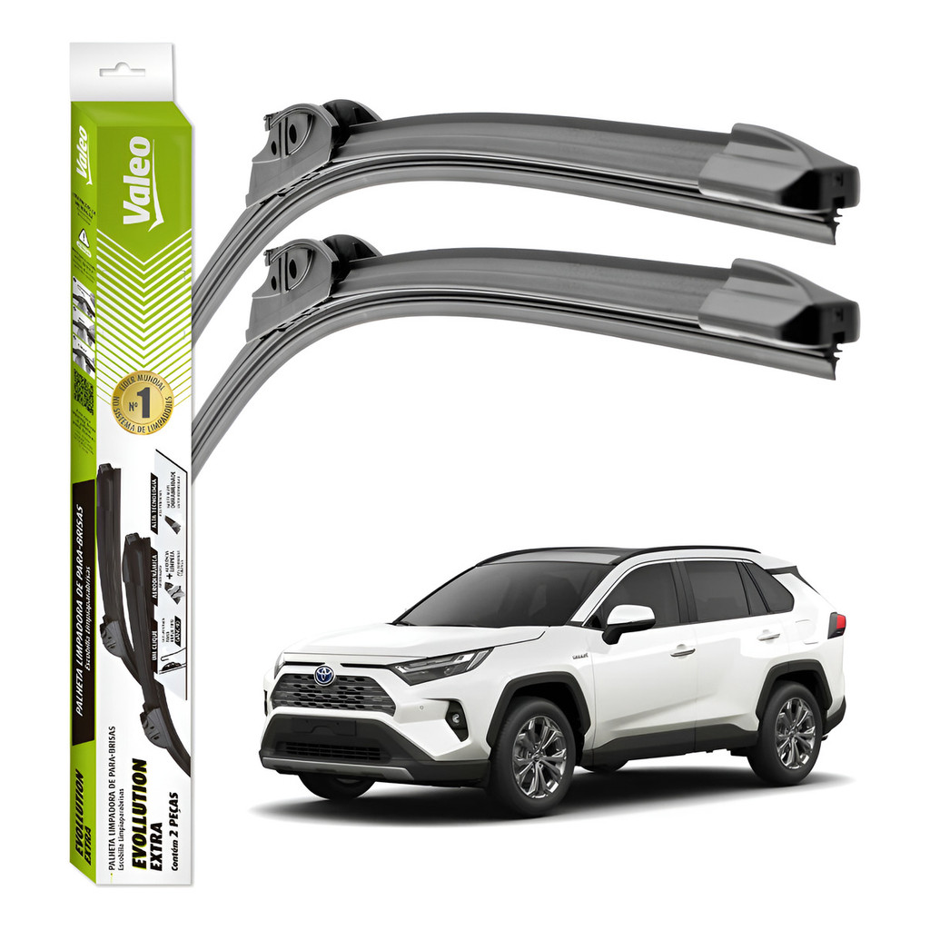 Par Palhetas Limpador Parabrisa Valeo Rav4 2014 A 2024 em Oferta na Shopee