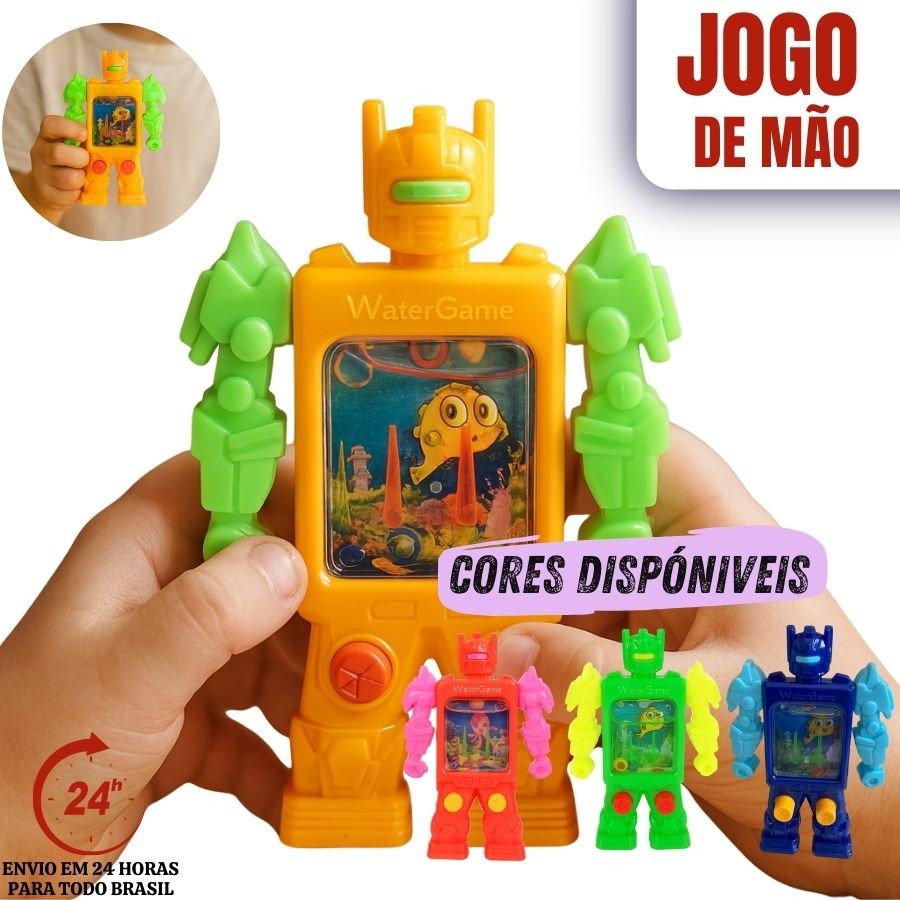 Brinquedo Aquaplay Robozinho Water Game Jogo de Argolas Divertido Colorido Colecionável