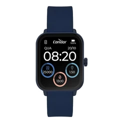 Relógio Smartwatch Condor Unissex Chamadas Bluetooth Azul Caixa em Resina