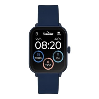 Relógio Smartwatch Condor Unissex Chamadas Bluetooth Azul Caixa em Resina em Oferta na Shopee