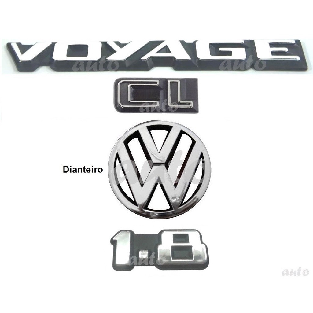 Emblemas Voyage Cl 1.8 + Vw Grade - 1987 À 1990