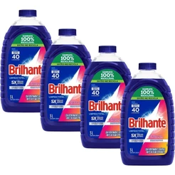Kit 4 Sabão Líquido Brilhante Limpeza Total 3l