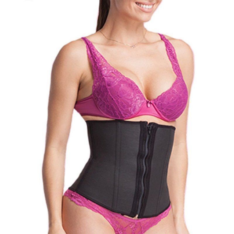 Cinta Modeladora Emborrachada Feminina Com Ziper Esbelt