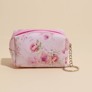 Porta Moedas Floral Rosa Bebê em Oferta na Shopee