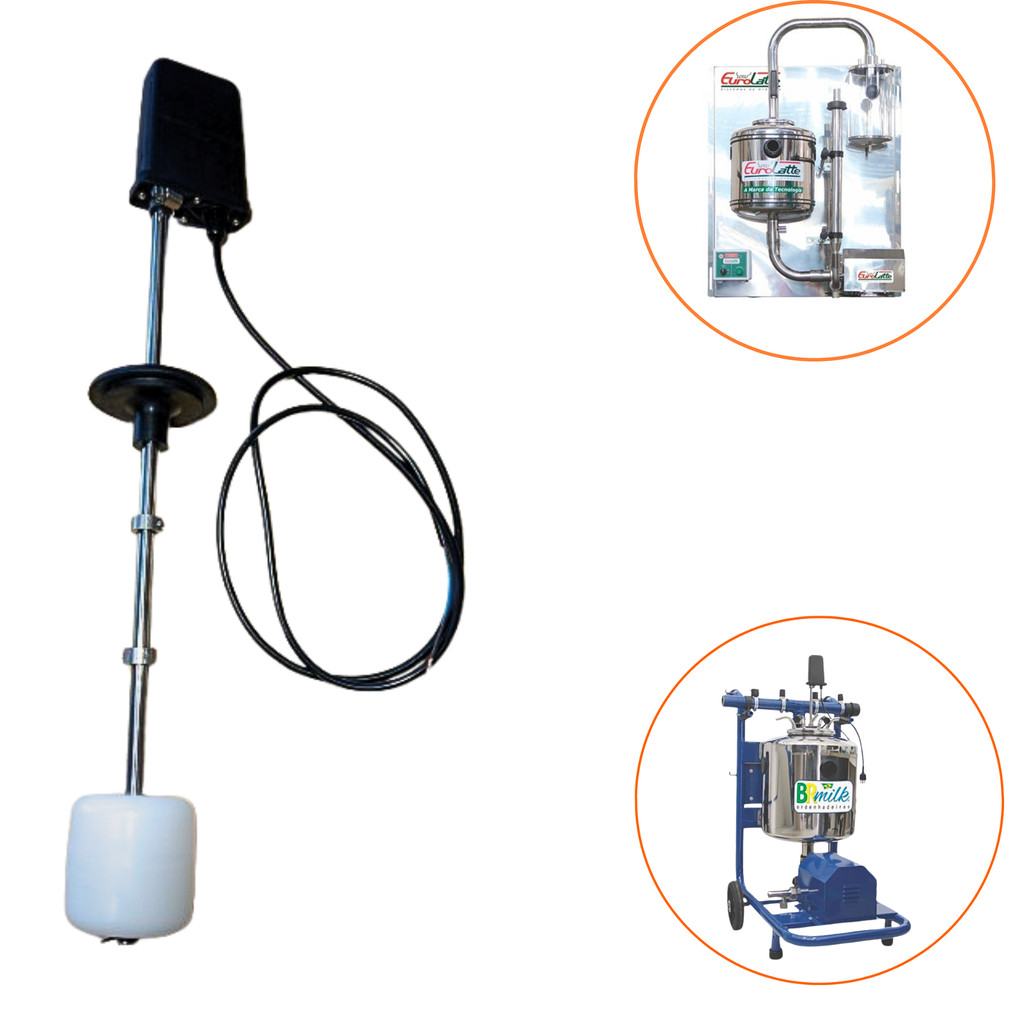 Chave Acionadora Bomba de Leite Inox 40/55l Completo Com Boia