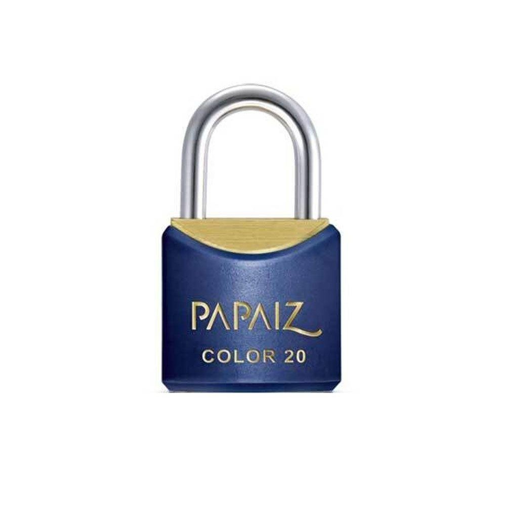 Cadeado com Chave 20mm Latão Azul Colorido Papaiz em Oferta na Shopee