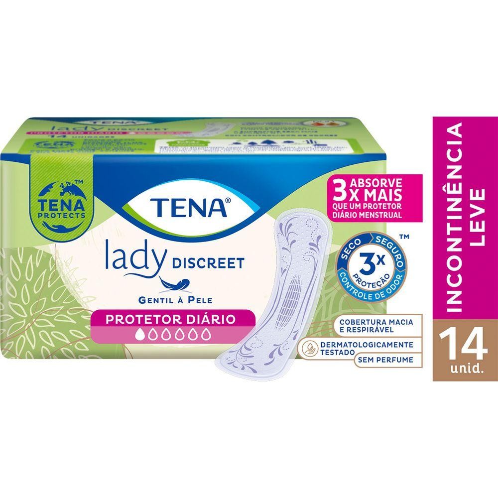 PROTETOR DIÁRIO TENA LADY DISCREET LINER 14 UNIDADES em Oferta na Shopee