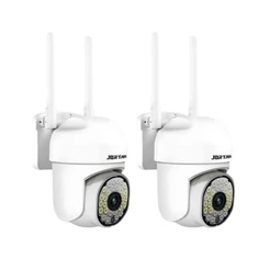 Kit 2 Câmera de Segurança Wi-fi HD Branco com Alarme e Sensor de Movimento - com App YOOSEE