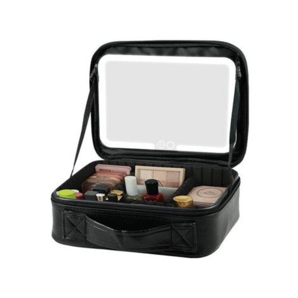 Necessaire Com Alça Espelho Portátil Para Maquiagens e Cosméticos,Organizador, Viagens, Bags beleza.