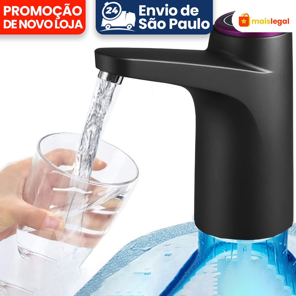 Bebedouro Bomba Elétrica Garrafão Galão Água Recarregável tomate compativel com galão de 20L