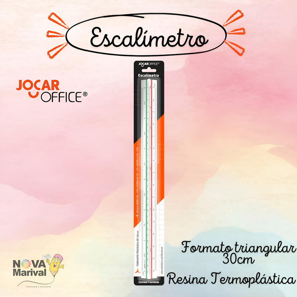 Escalímetro 30 Cm, Triângular - Jocar