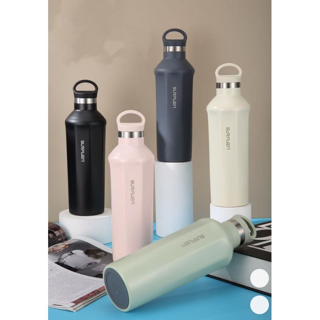 Garrafa térmica de aço inoxidável 304 de 500 ml, mantém quente ou frio, adequada para esportes, fitness e trabalho em Oferta na Shopee