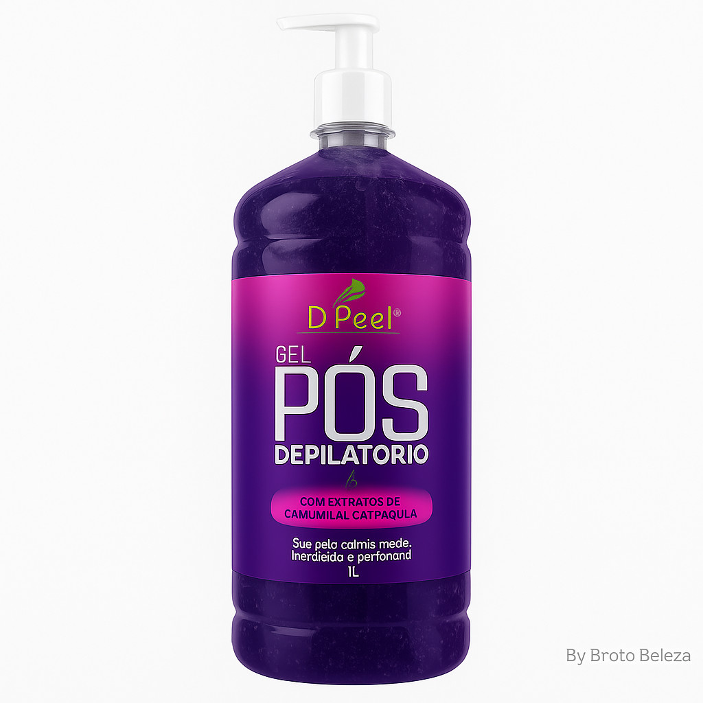 Gel Pós Depilatório D’Peel Calmante e Hidratante Aloe Vera Para Pele Lisa e Refrescada 1.000ml