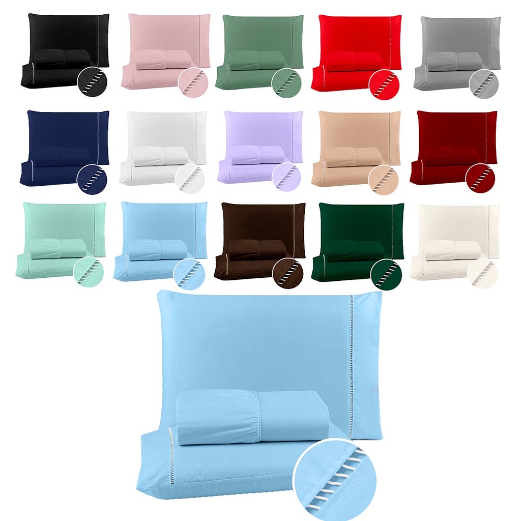 Roupa de Cama Micropercal 03 Peças 400 Fios Cama Berço Solteiro Casal Queen King