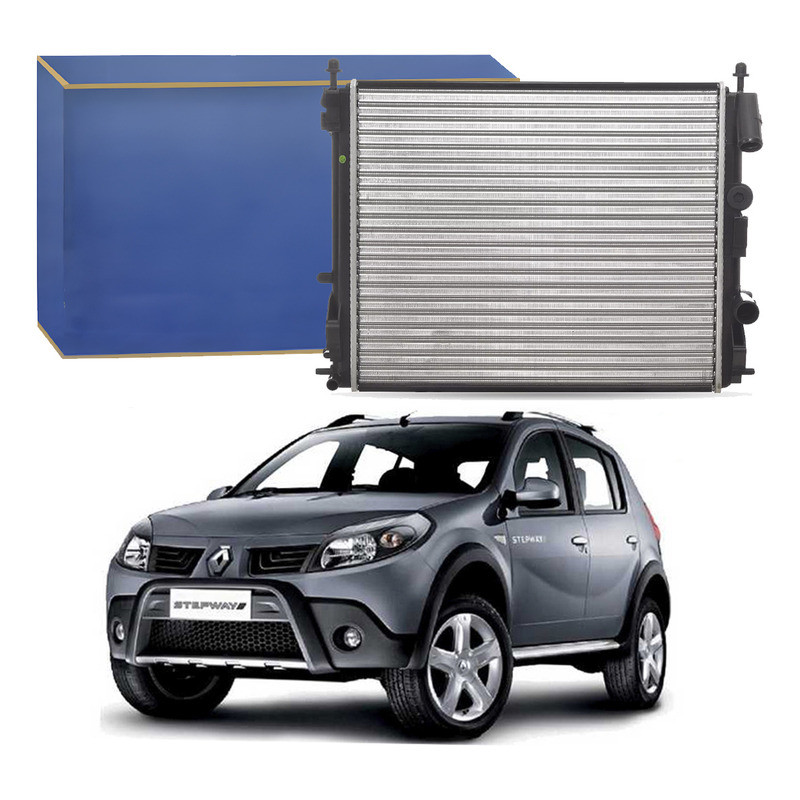 Radiador Agua Renault Sandero Stepway 1.6 Manual 2007 A 2014 em Oferta na Shopee