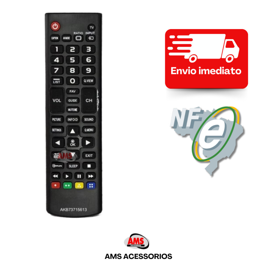 Controle Remoto Compatível Tv Lcd Led LG Plasma Akb73715613 55LN5400 42LB5600