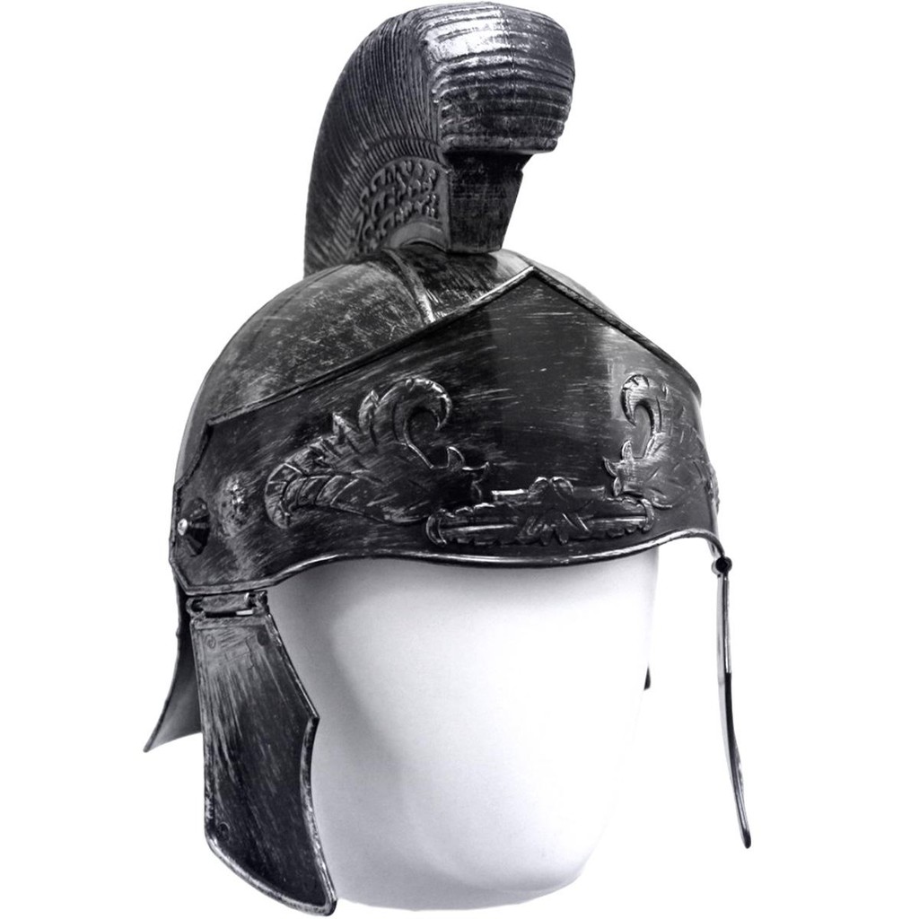 Capacete Romano de Luxo Realista Dourado ou Prata pra Fantasia