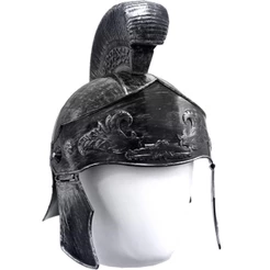Capacete Romano de Luxo Realista Dourado ou Prata pra Fantasia