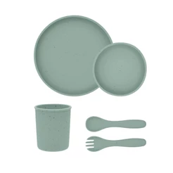Kit Refeição Infantil 5 Peças de Silicone Platinum Kikkaboo