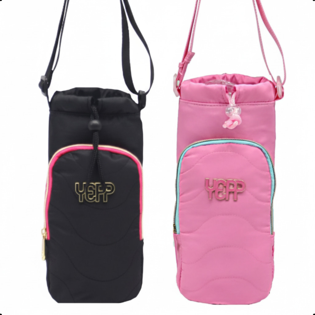 Bolsa Porta Garrafa Térmica Escolar 1,5L com Alça Ajustável Mochila em Nylon ou Poliéster Academia