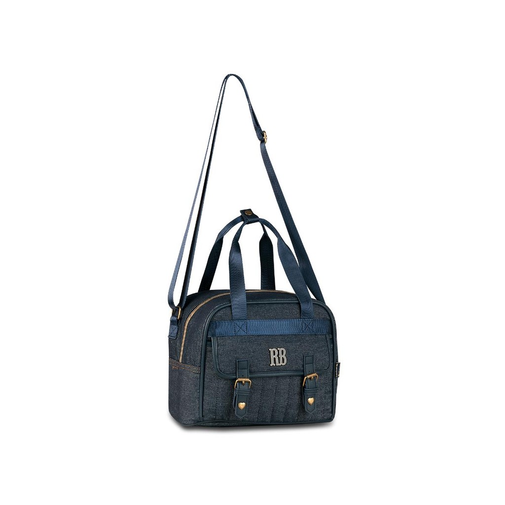 LANCHEIRA TÉRMICA DENIM VINTAGE JEANS PRETO - REBECCA BONBON