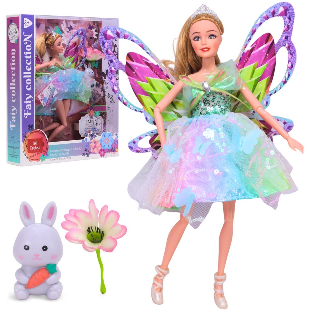 Boneca Articulada Fada Com Asas e Acessórios - Castela em Oferta na Shopee