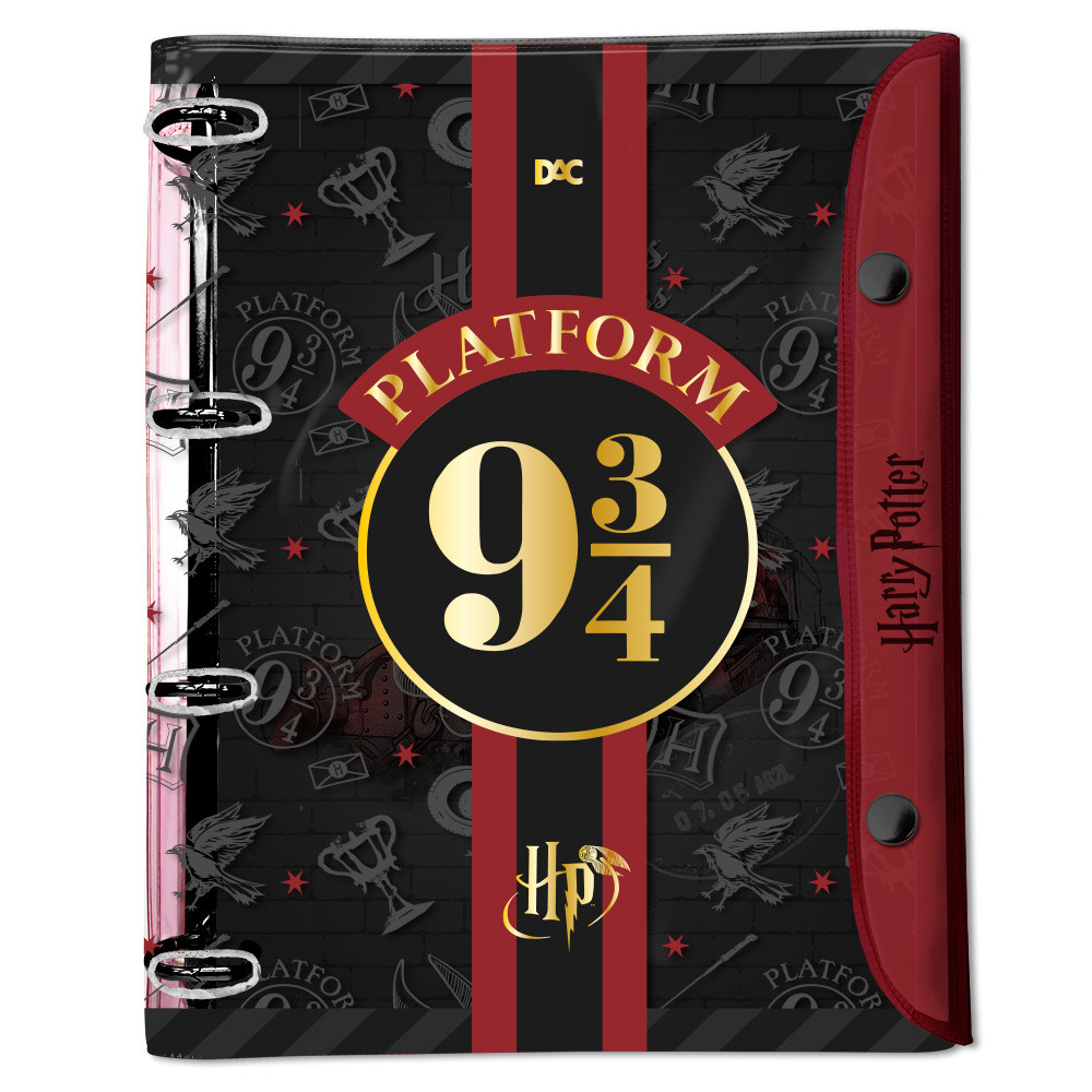Fichário Universitário Harry Potter PVC Cristal 192 Folhas c/ Divisórias em Oferta na Shopee